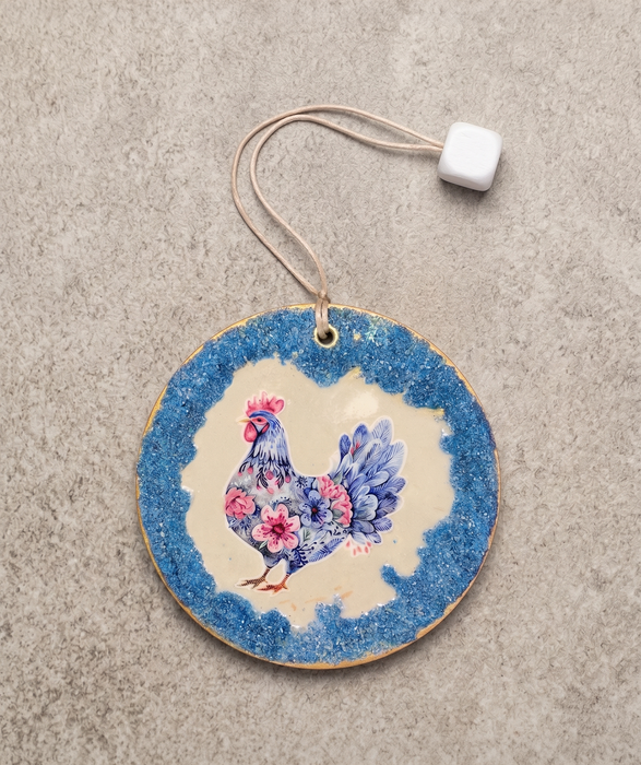 Floral Fiesta Rooster Ornament